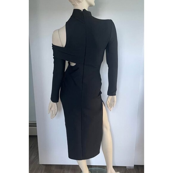 Black Bodycon Maxi Dress with Cut-Out Details - Picture 5 of 10